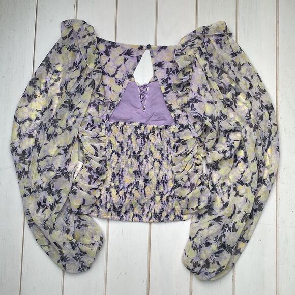 NWT Free People Mabel Printed Blouse - Picture 10 of 15